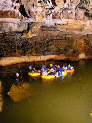 Ceremonial Cave Exploration & Cave Tubing and Inland Bluehole swimming